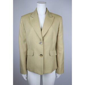 GEOFFREY BEENE - WOMEN S BEIGE BLAZER JACKET - SIZE 10